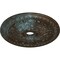 Ekena Millwork Tomango Egg & Dart Medallion (Canopies up to 6 3/4"), 27 7/8"OD x 3 7/8"ID x 2 1/2"P, Bronze Blue CM27TOBBS - alternate 3